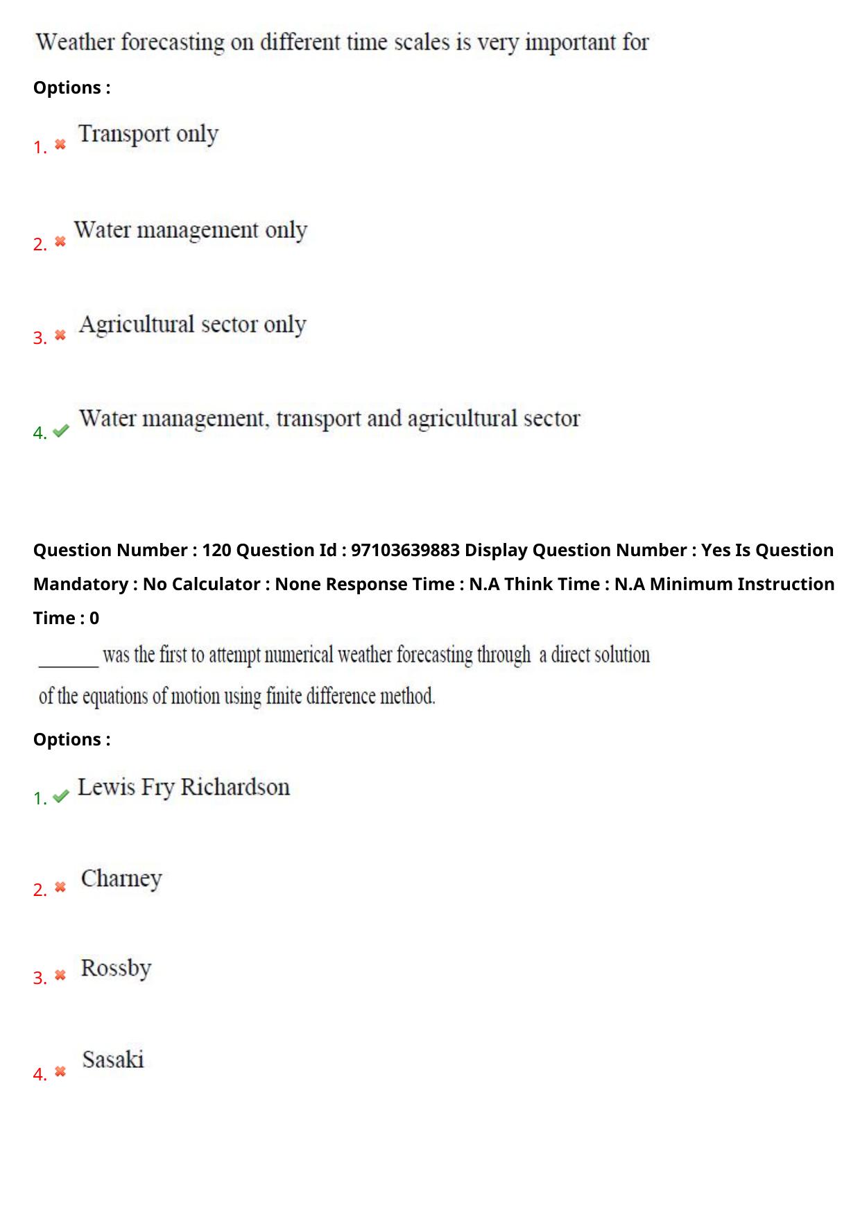 AP RCET 2024 Meteorology and Physical Oceanography Question Paper (05-05-2024 (Sunday) Session-I) - Page 69