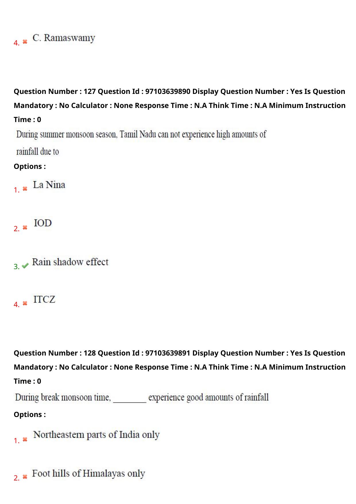 AP RCET 2024 Meteorology and Physical Oceanography Question Paper (05-05-2024 (Sunday) Session-I) - Page 73