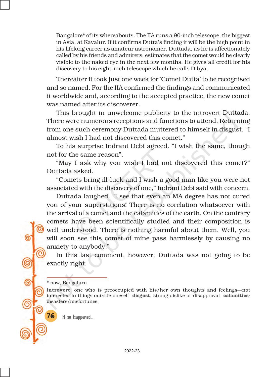 NCERT Book for Class 8 English It So Happened Chapter 9 The Comet 1 - Page 4