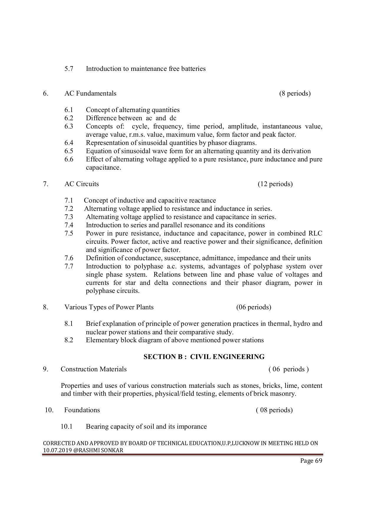 EFFECTIVE FROM JULY 2019-20 - SIX SEMESTER DIPLOMA COURSE IN MECHANICAL ENGINEERING ( PRODUCTION) - Page 69