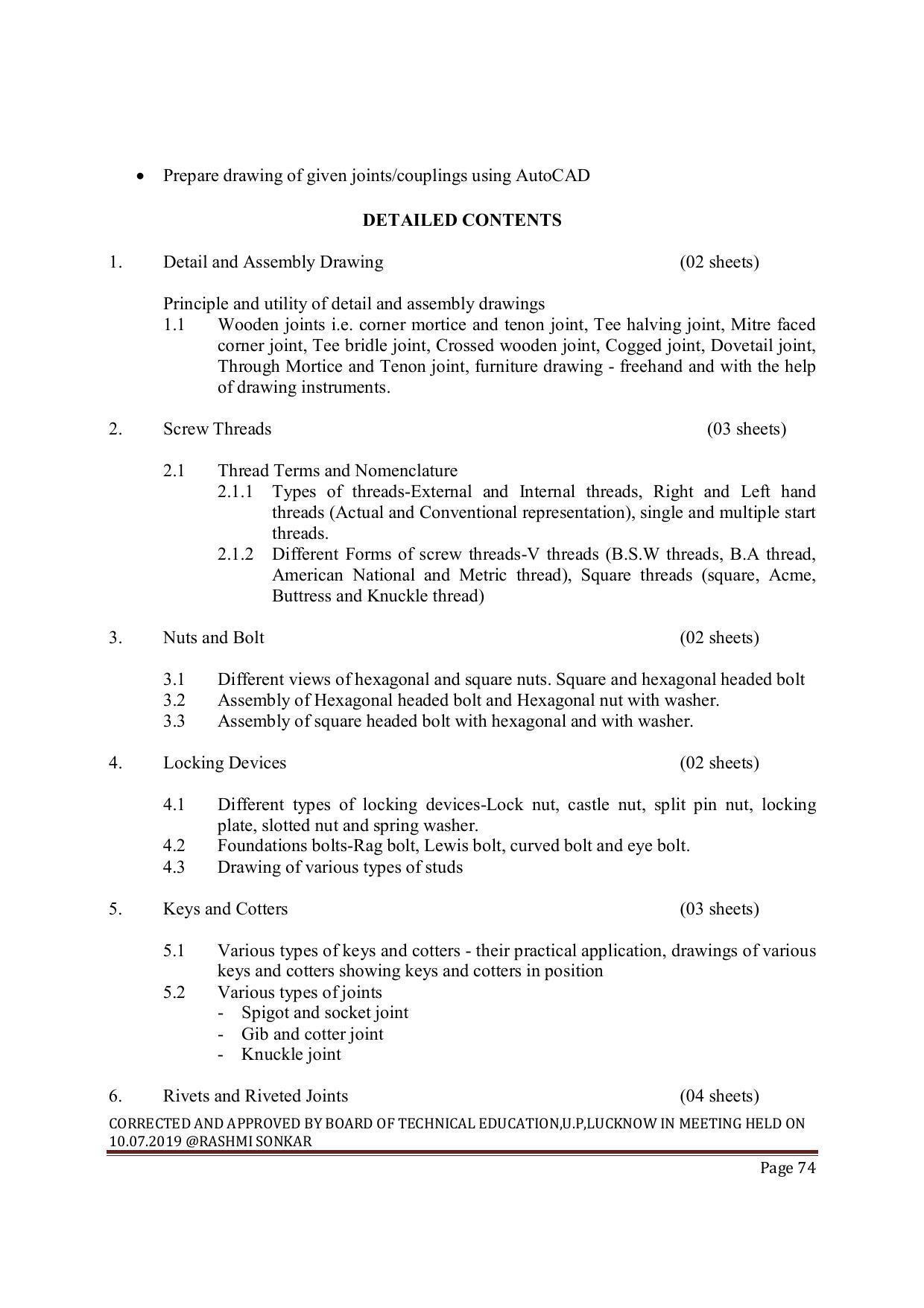 EFFECTIVE FROM JULY 2019-20 - SIX SEMESTER DIPLOMA COURSE IN MECHANICAL ENGINEERING ( PRODUCTION) - Page 74