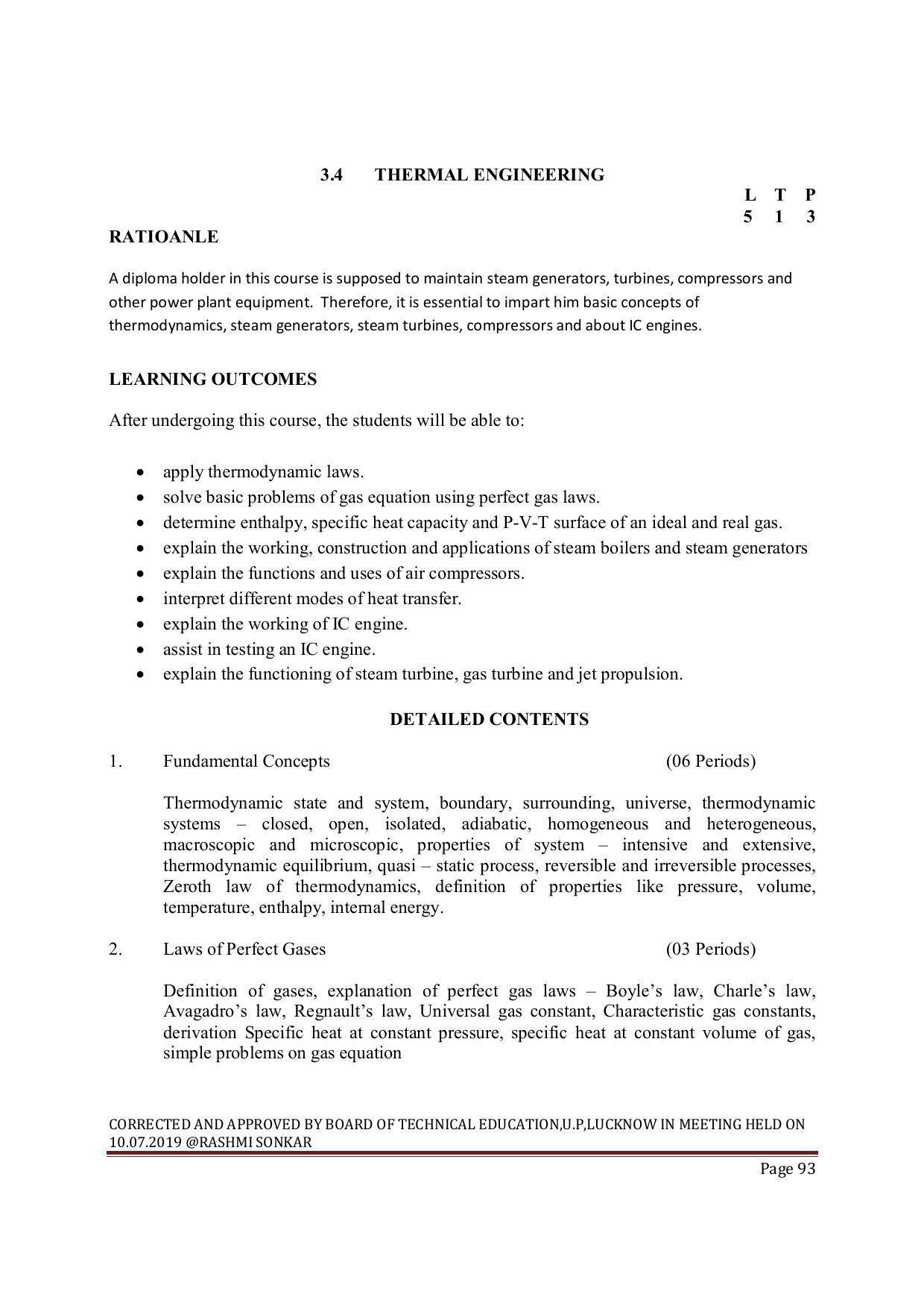 EFFECTIVE FROM JULY 2019-20 - SIX SEMESTER DIPLOMA COURSE IN MECHANICAL ENGINEERING ( PRODUCTION) - Page 93