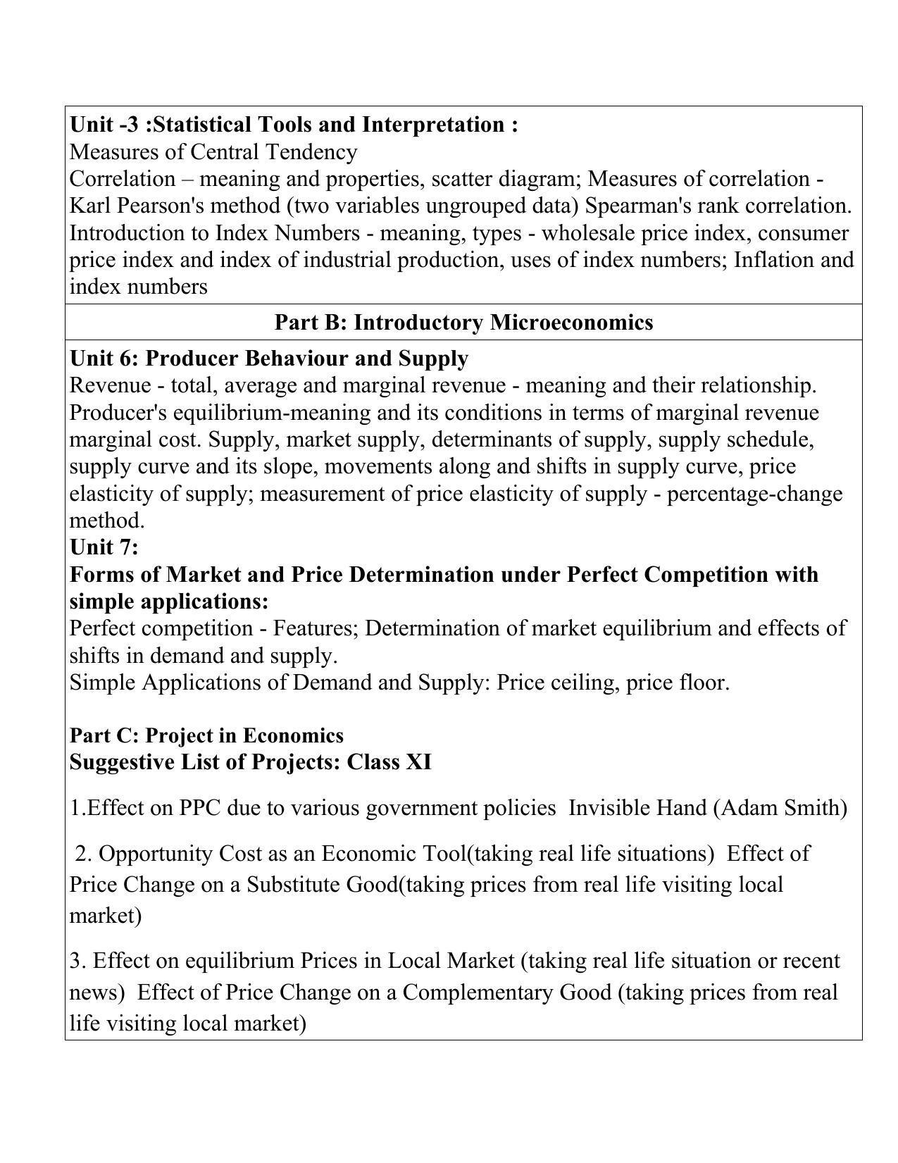 Edudel Class 11 Economics (English Medium) Syllabus - Page 3