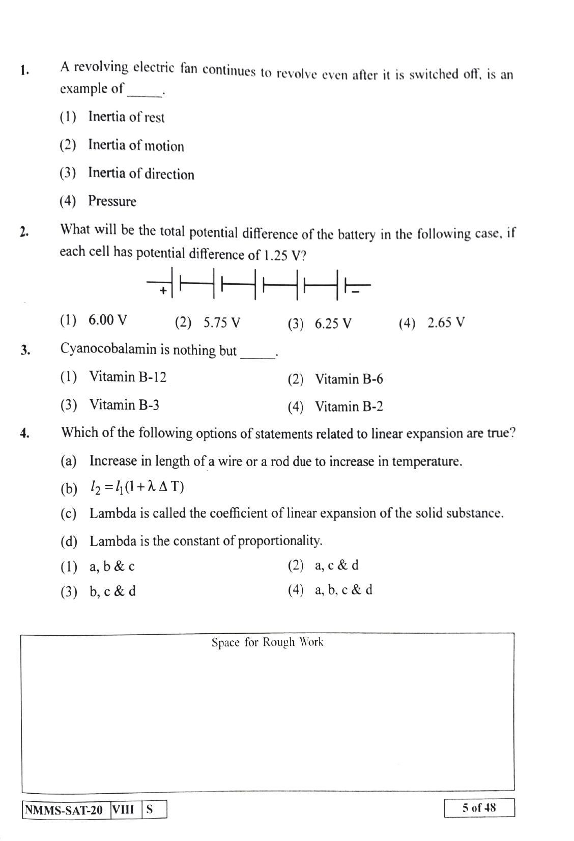 SAT TELUGU 2020-21 Class 8 Maharashtra NMMS Question Papers - Page 5