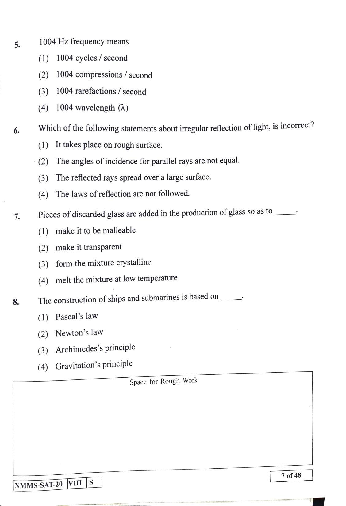 SAT TELUGU 2020-21 Class 8 Maharashtra NMMS Question Papers - Page 7