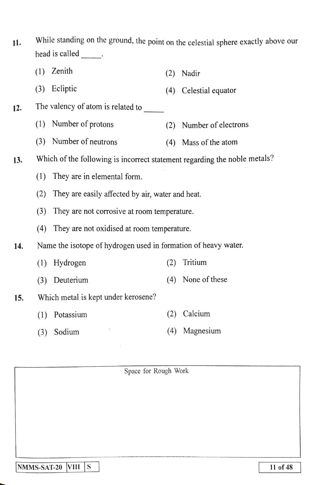 SAT TELUGU 2020-21 Class 8 Maharashtra NMMS Question Papers - Page 11