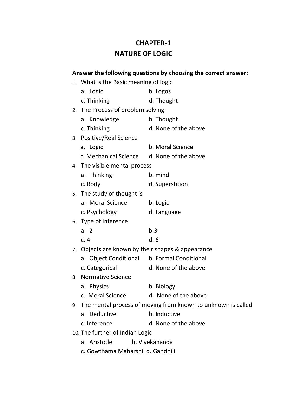 Karnataka 1st PUC Question Bank 2025 - Logic English - Page 3