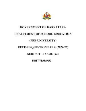 Karnataka 1st PUC Question Bank 2025 - Logic English