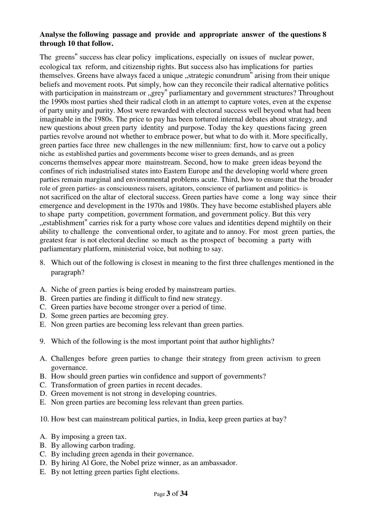 XAT 2009 (A) Question Papers with Keys - Page 4