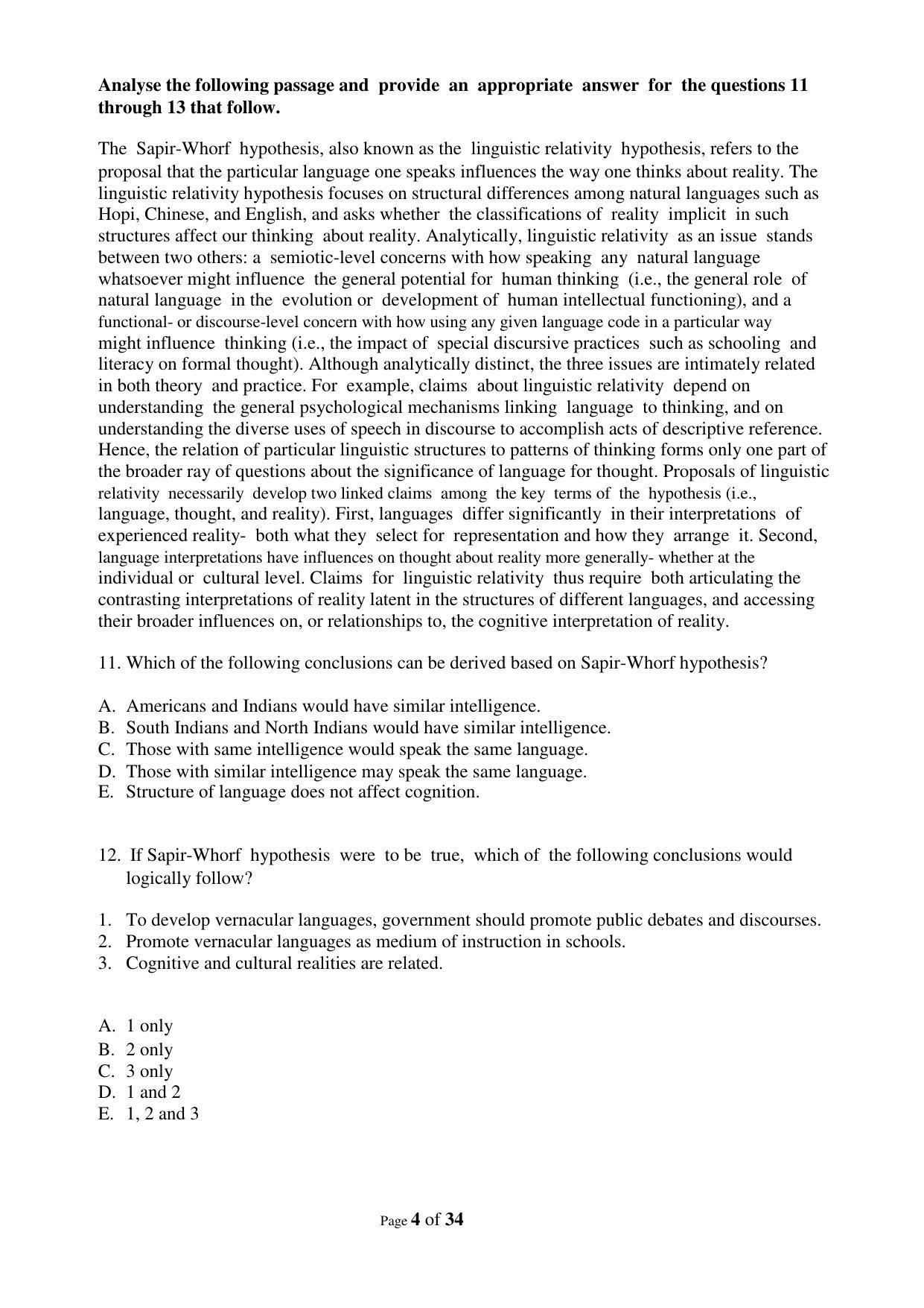 XAT 2009 (A) Question Papers with Keys - Page 5