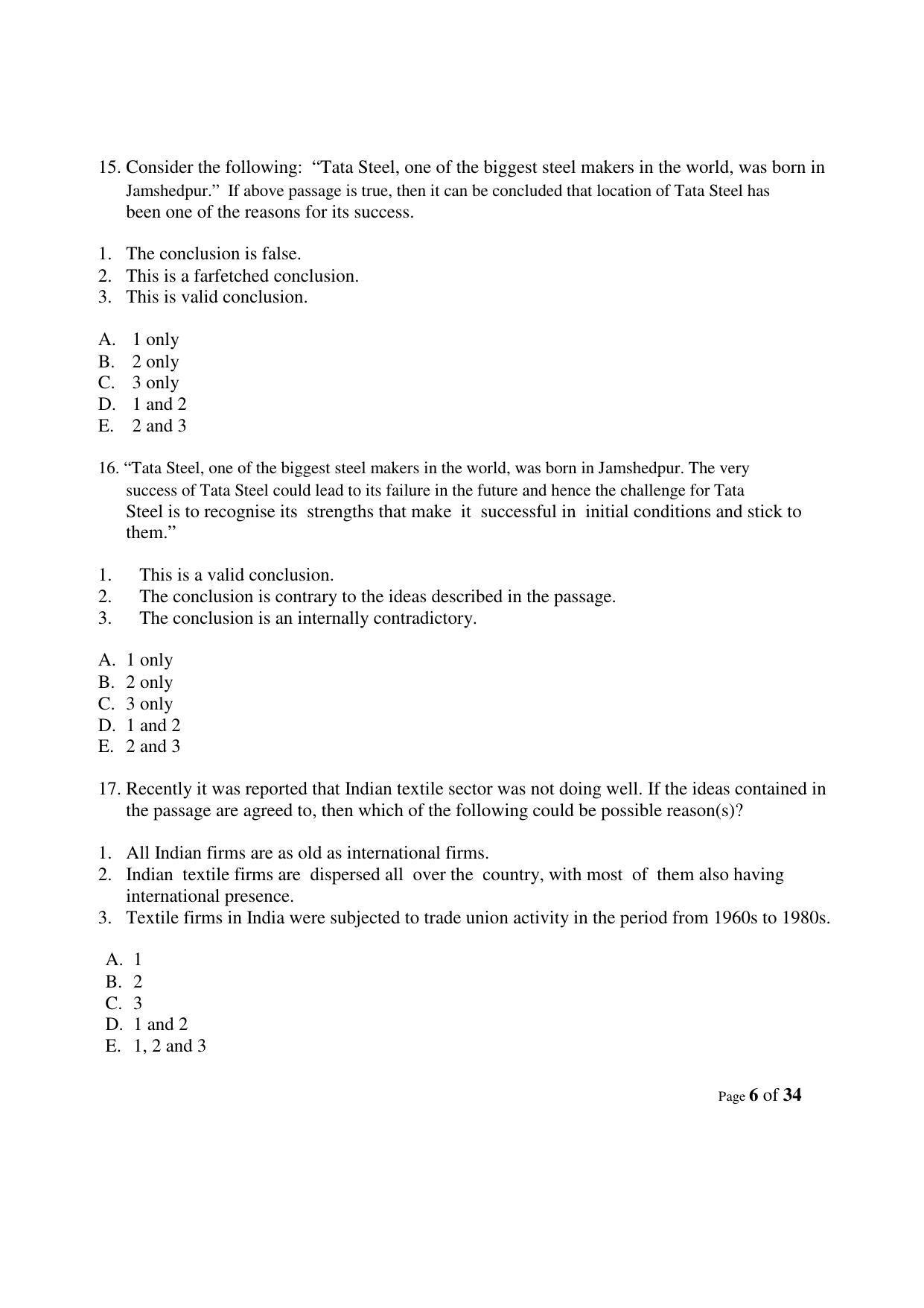 XAT 2009 (A) Question Papers with Keys - Page 8