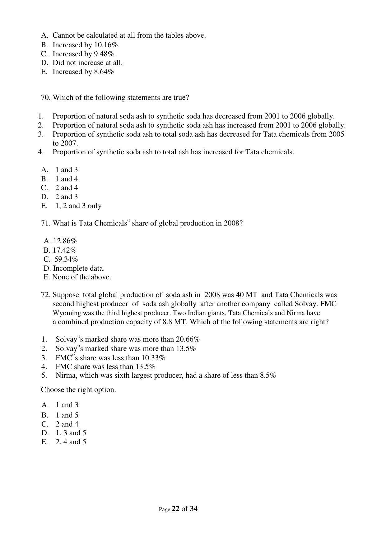 XAT 2009 (A) Question Papers with Keys - Page 25