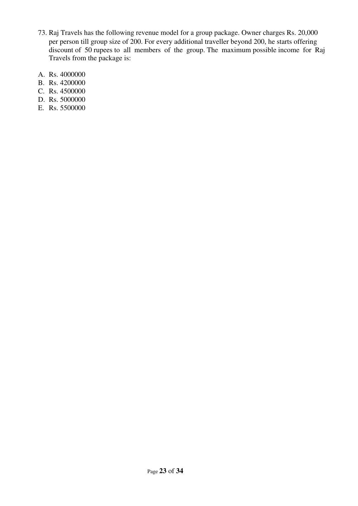 XAT 2009 (A) Question Papers with Keys - Page 26