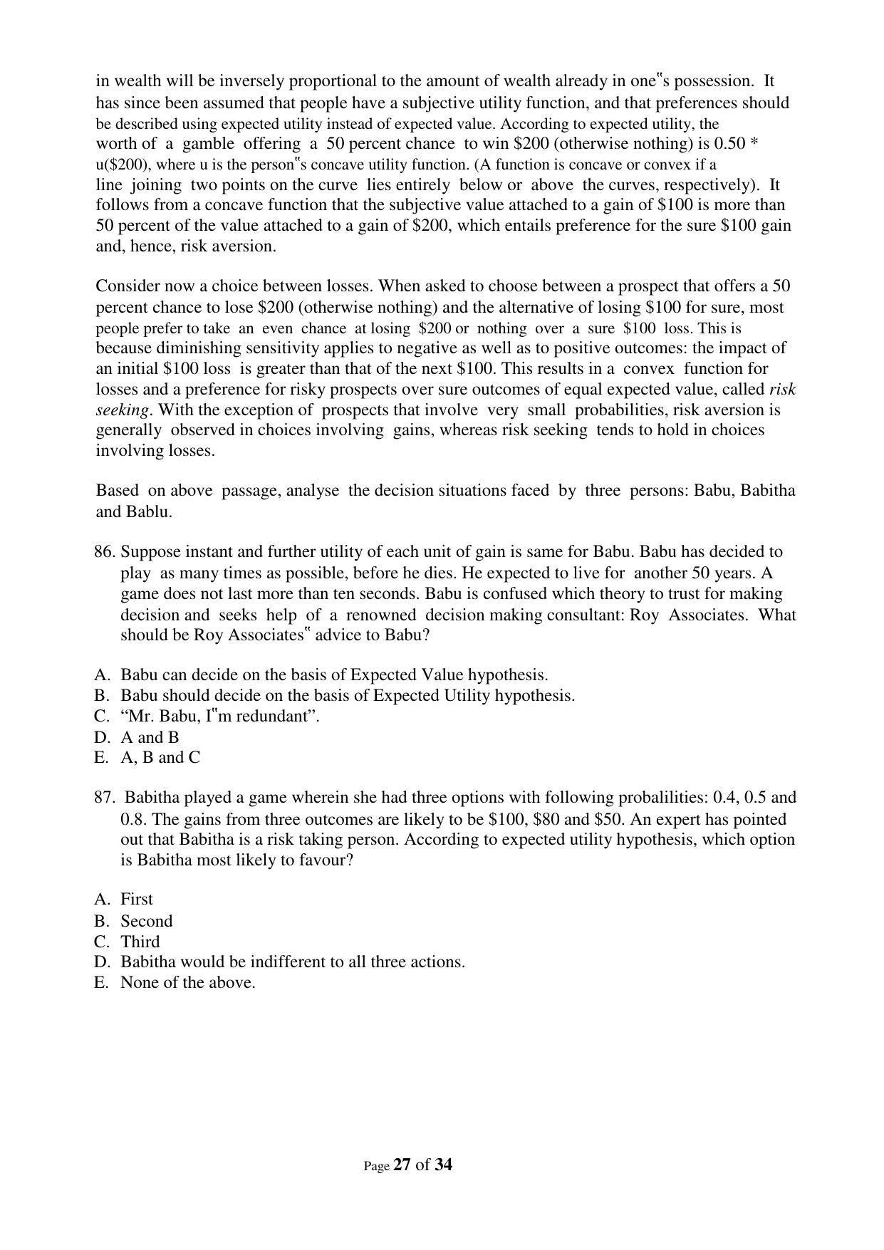XAT 2009 (A) Question Papers with Keys - Page 30