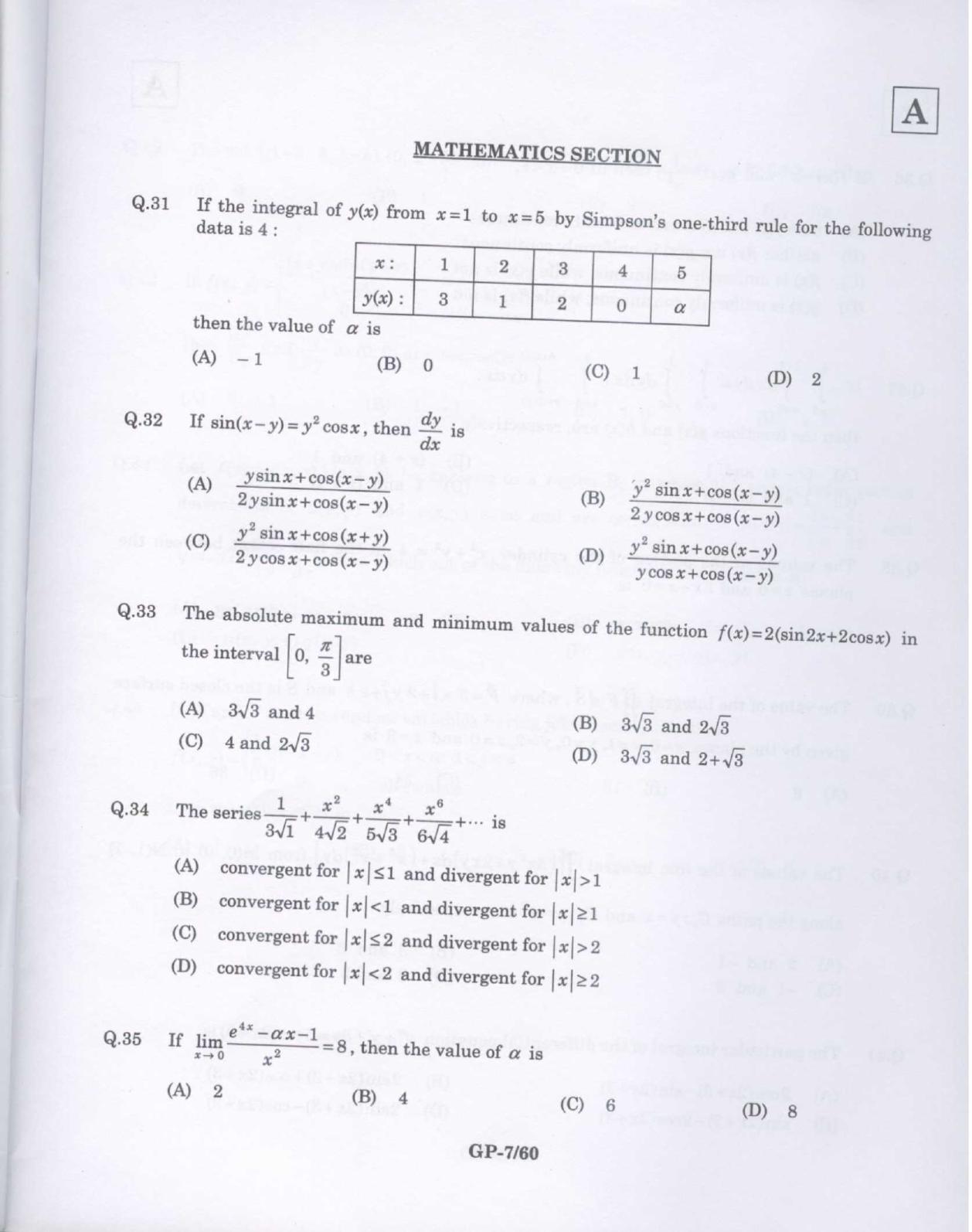JAM 2009: GP Question Paper - Page 8