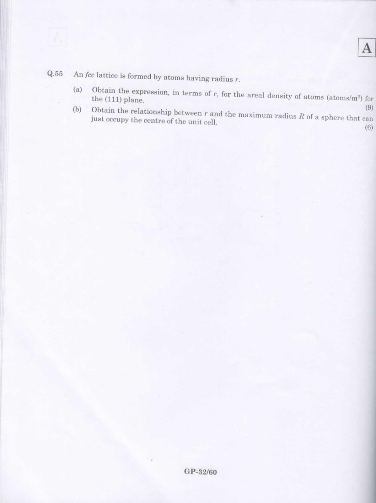 JAM 2009: GP Question Paper - Page 20