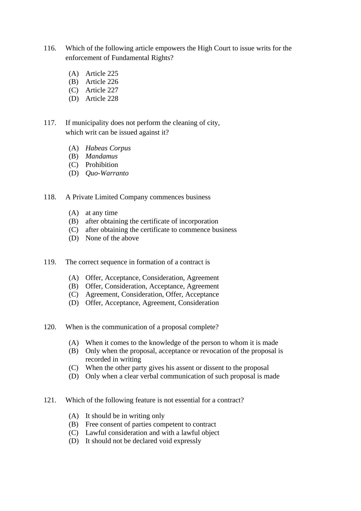 CUSAT CAT 2021 LLM (FINAL_MERGED) Question Paper - Page 29