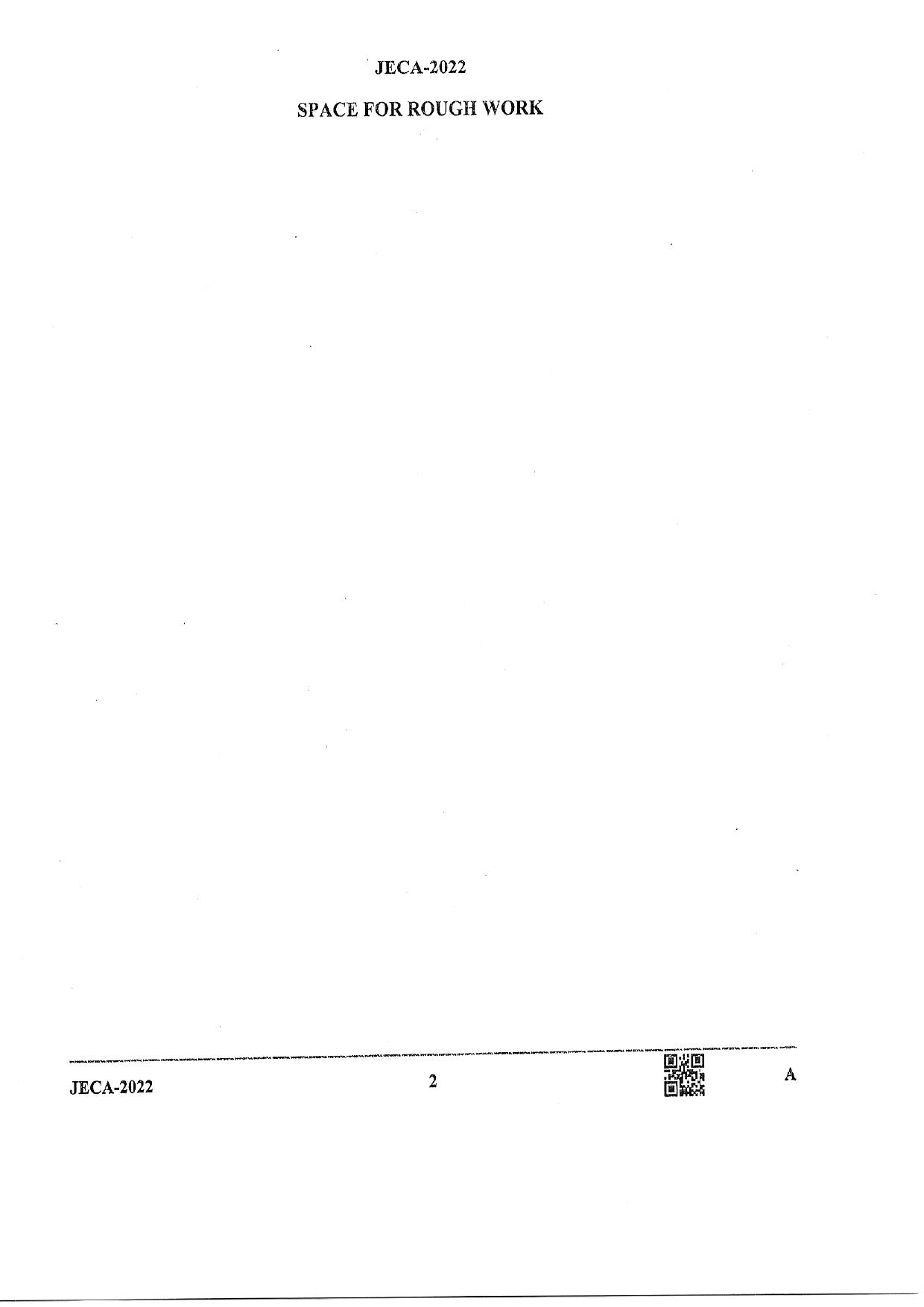 WB JECA 2022 Question Paper - Page 2