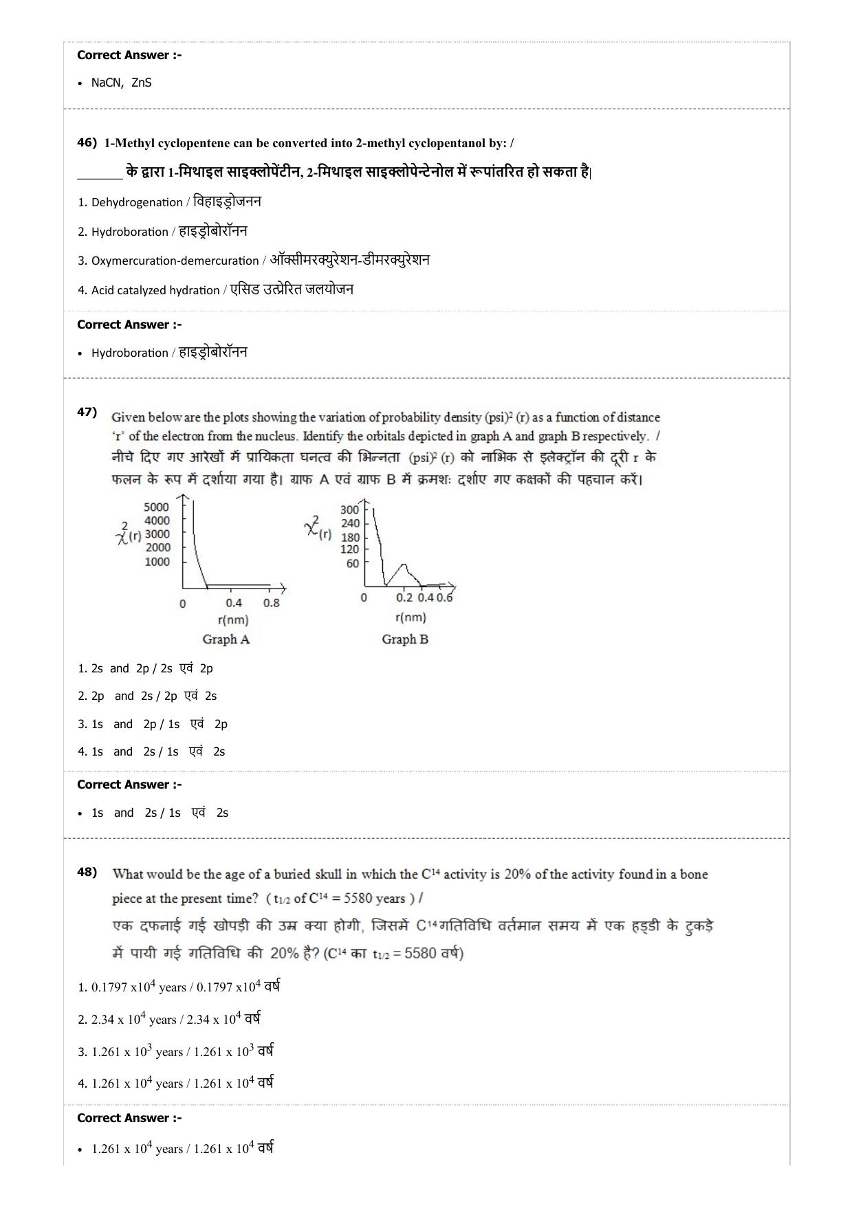 MP PAT (Exam. Date 22/04/2017 Time 9:00 PM - PCM ) Question Paper - Page 28