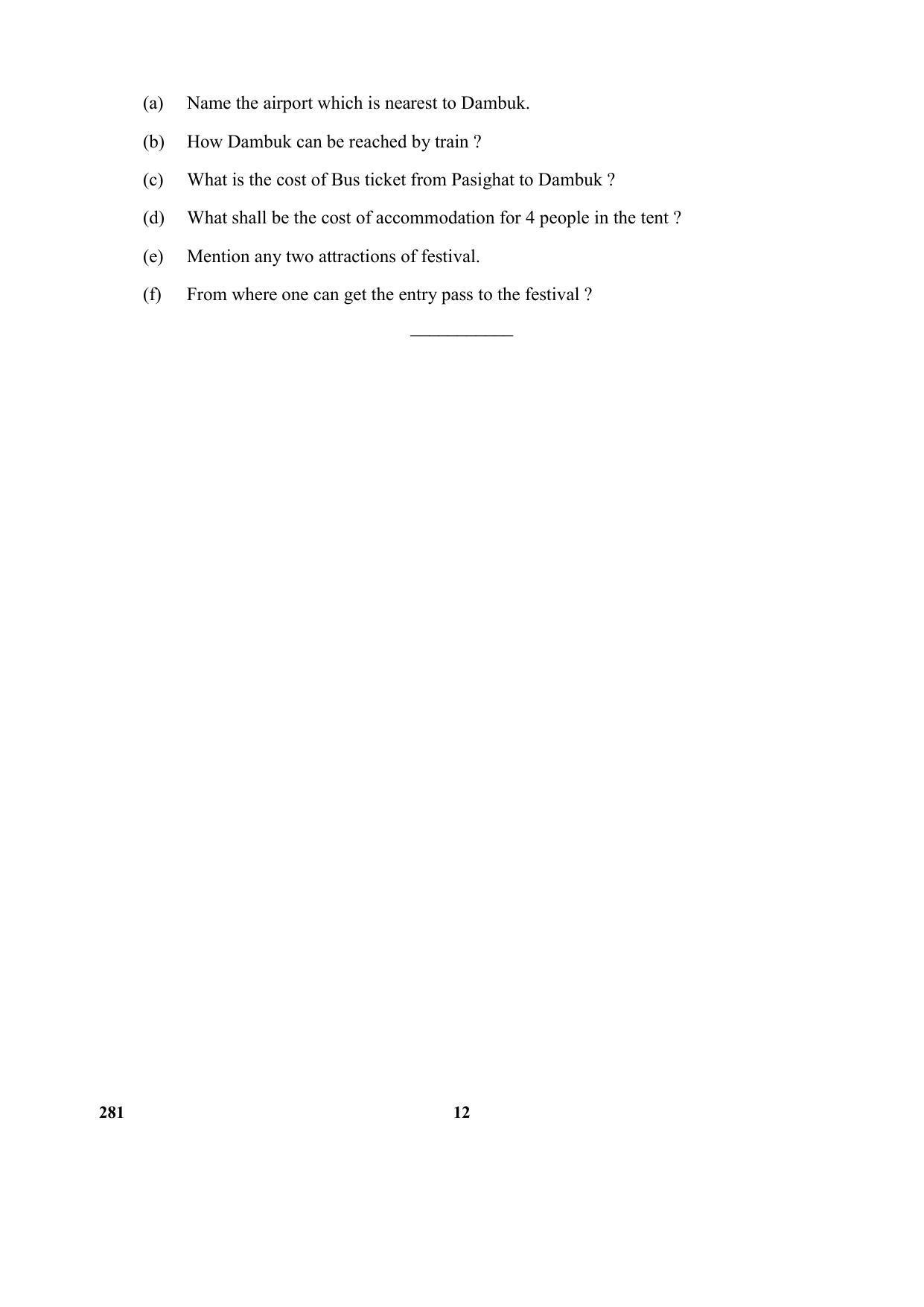CBSE Class 12 281 (Travel Agency And Tour Optns. Business 2017-comptt Question Paper - Page 12