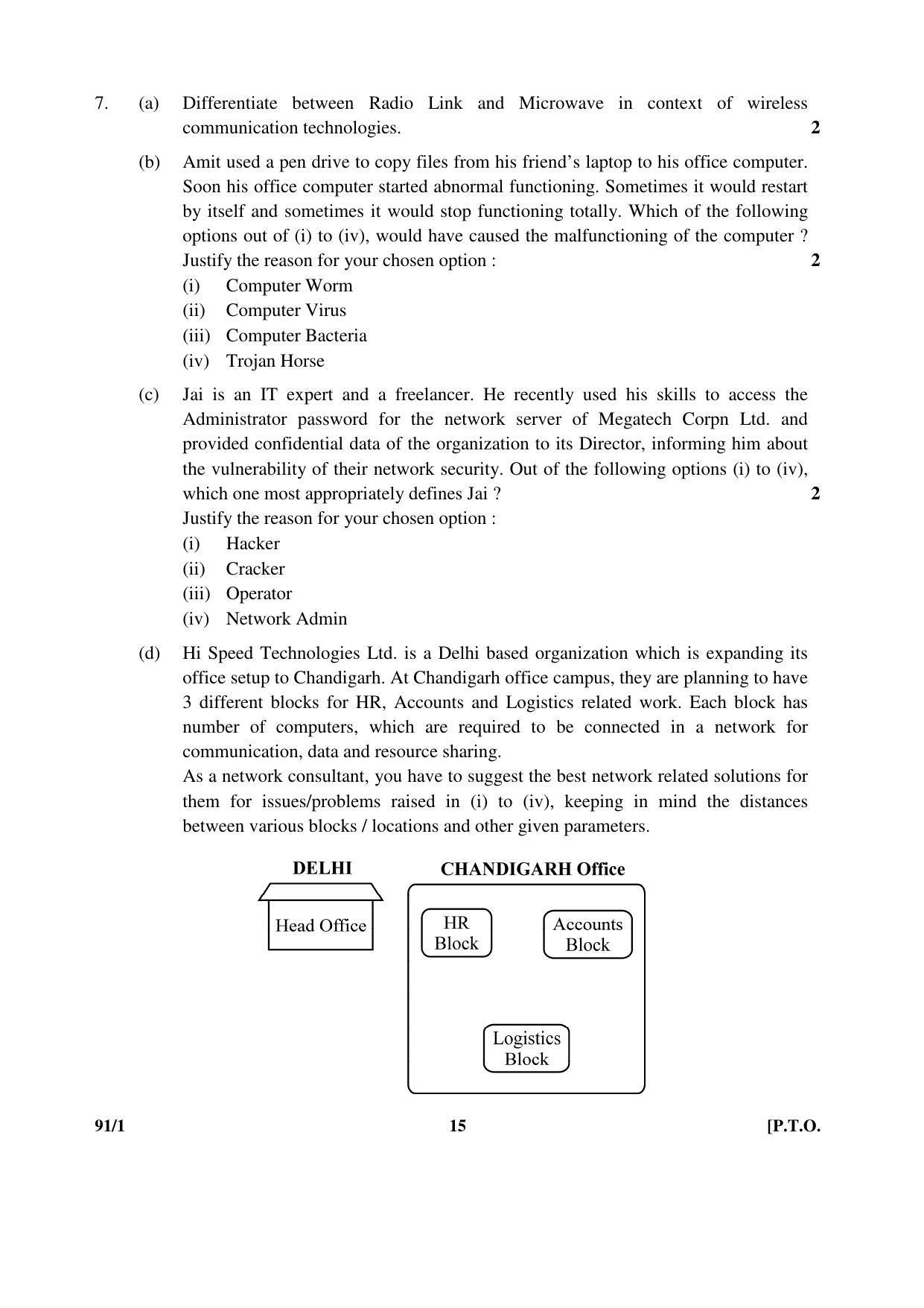 CBSE Class 12 91-1 _Computer Science 2017 Question Paper - Page 15