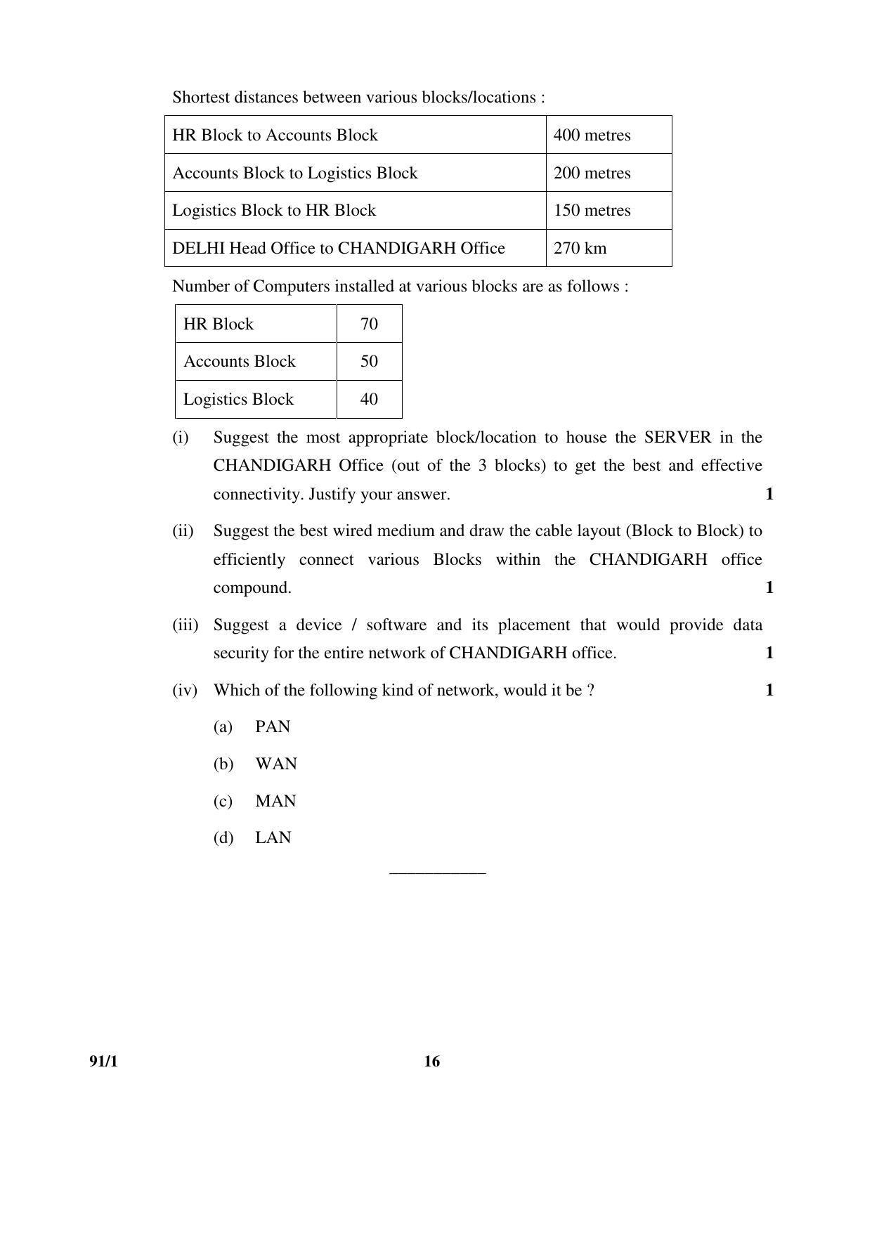 CBSE Class 12 91-1 _Computer Science 2017 Question Paper - Page 16