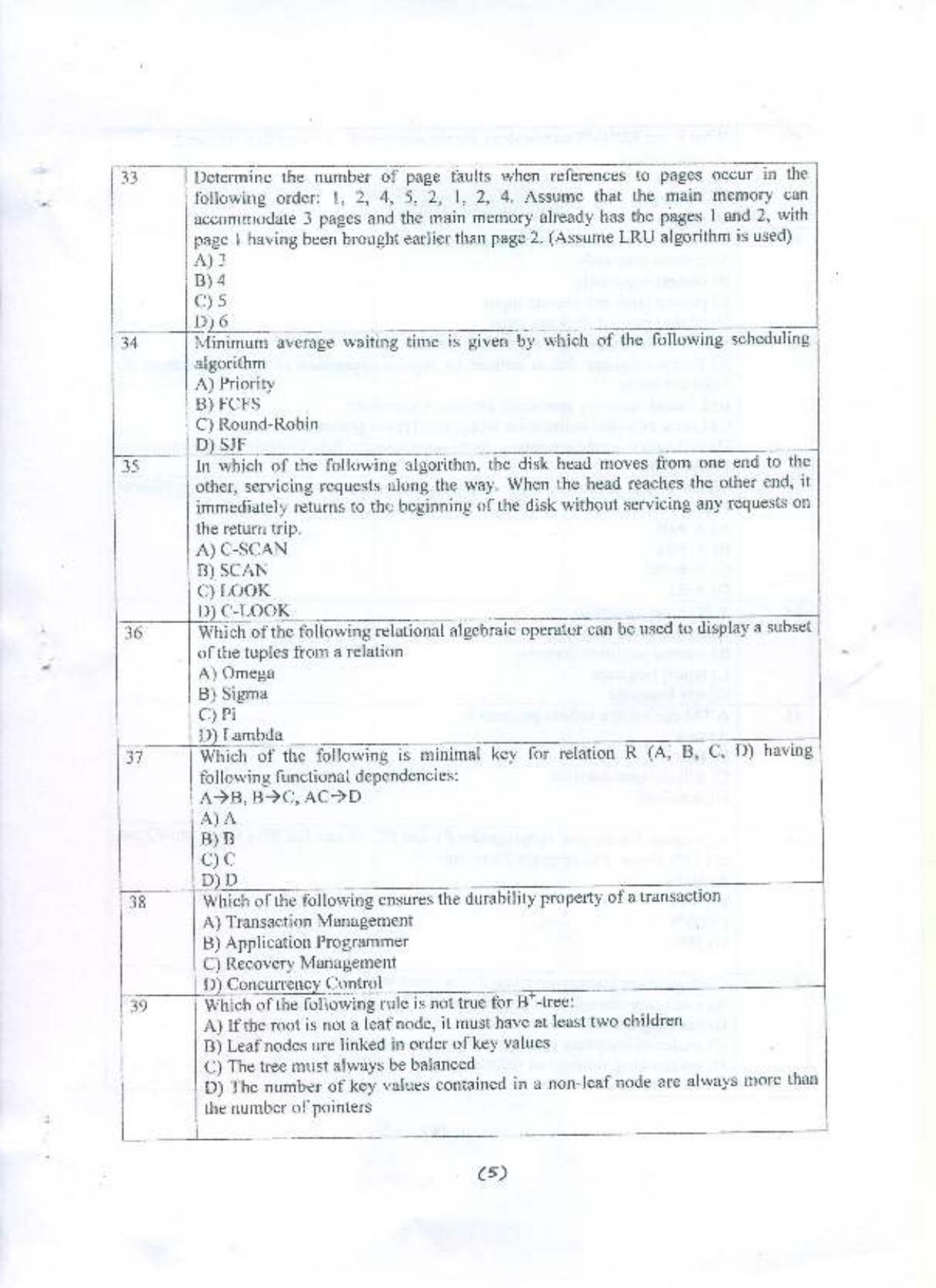 PU MPET Computer Science and Engineering 2015 Question Paper - Page 6