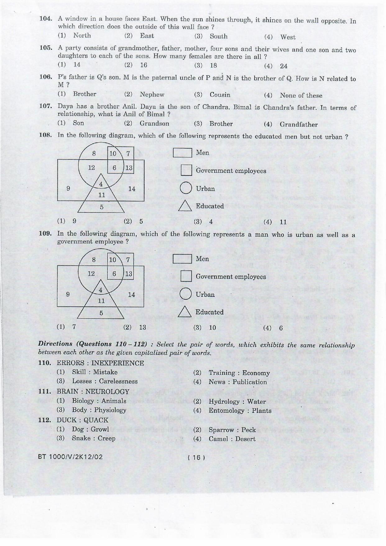NIFT 2012 Combined Sample Paper - Page 20