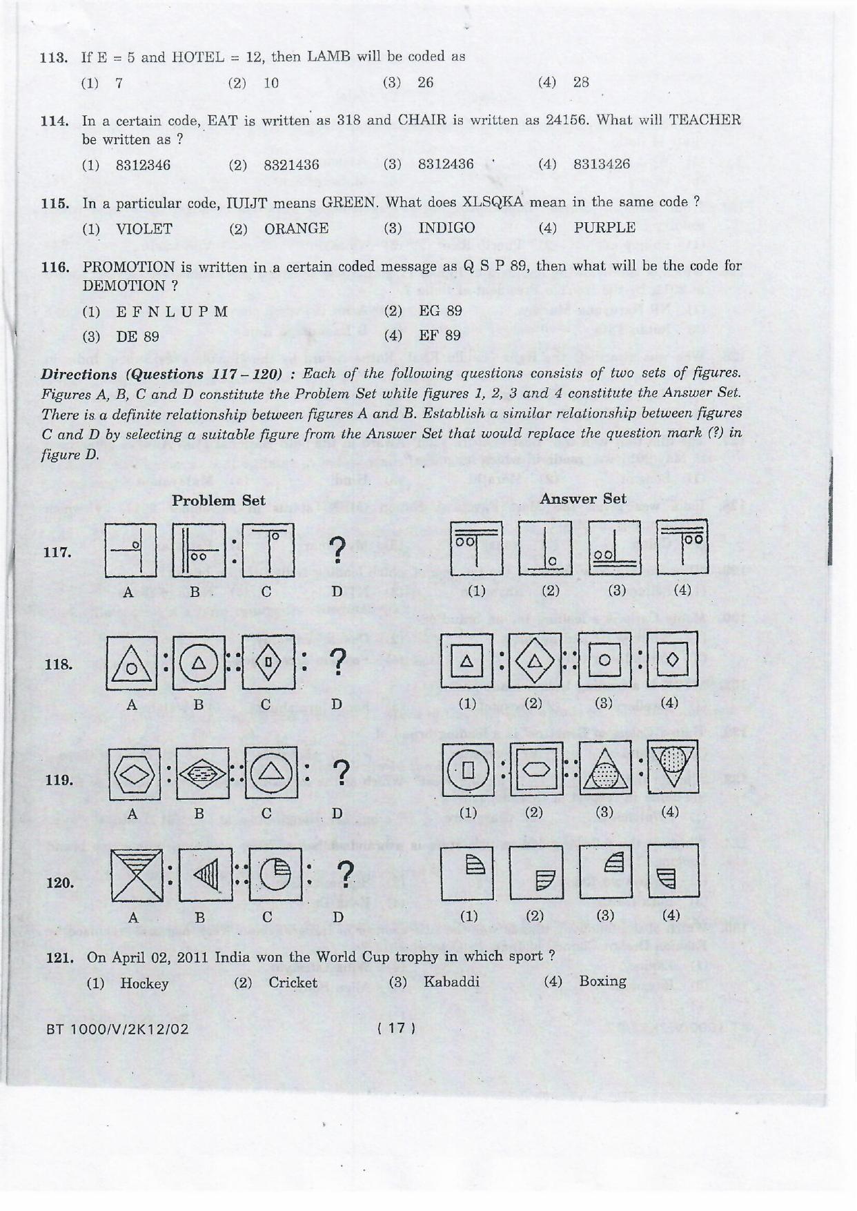 NIFT 2012 Combined Sample Paper - Page 21
