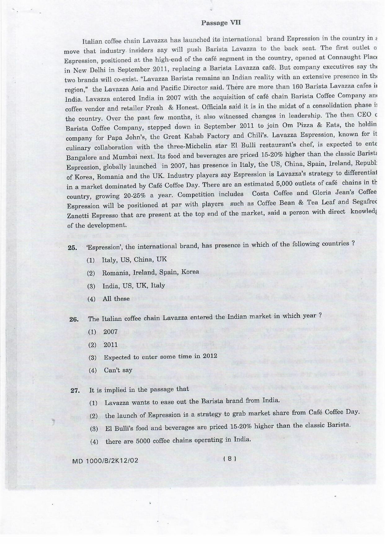 NIFT 2012 Combined Sample Paper - Page 36