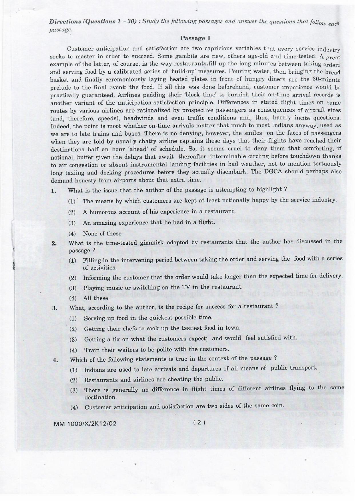 NIFT 2012 Combined Sample Paper - Page 49