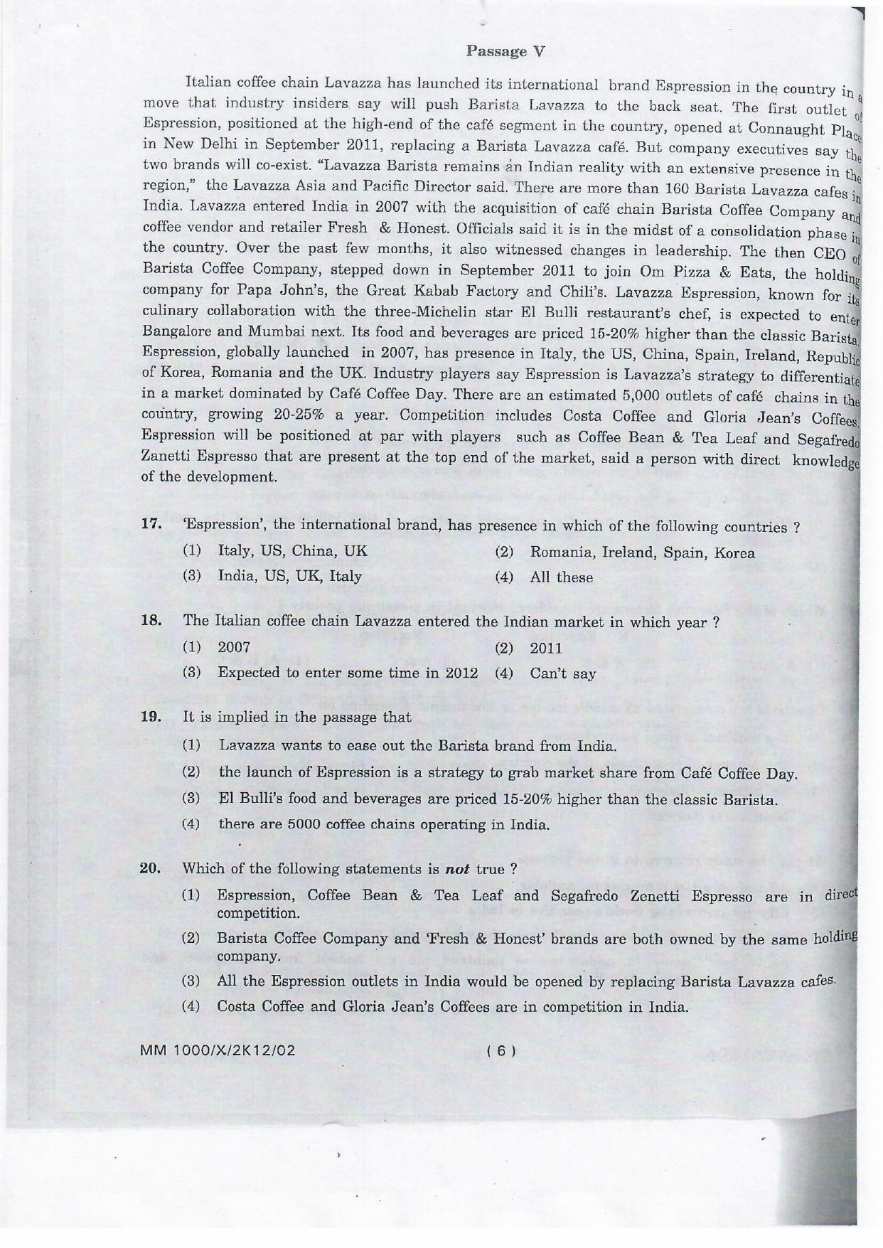 NIFT 2012 Combined Sample Paper - Page 53