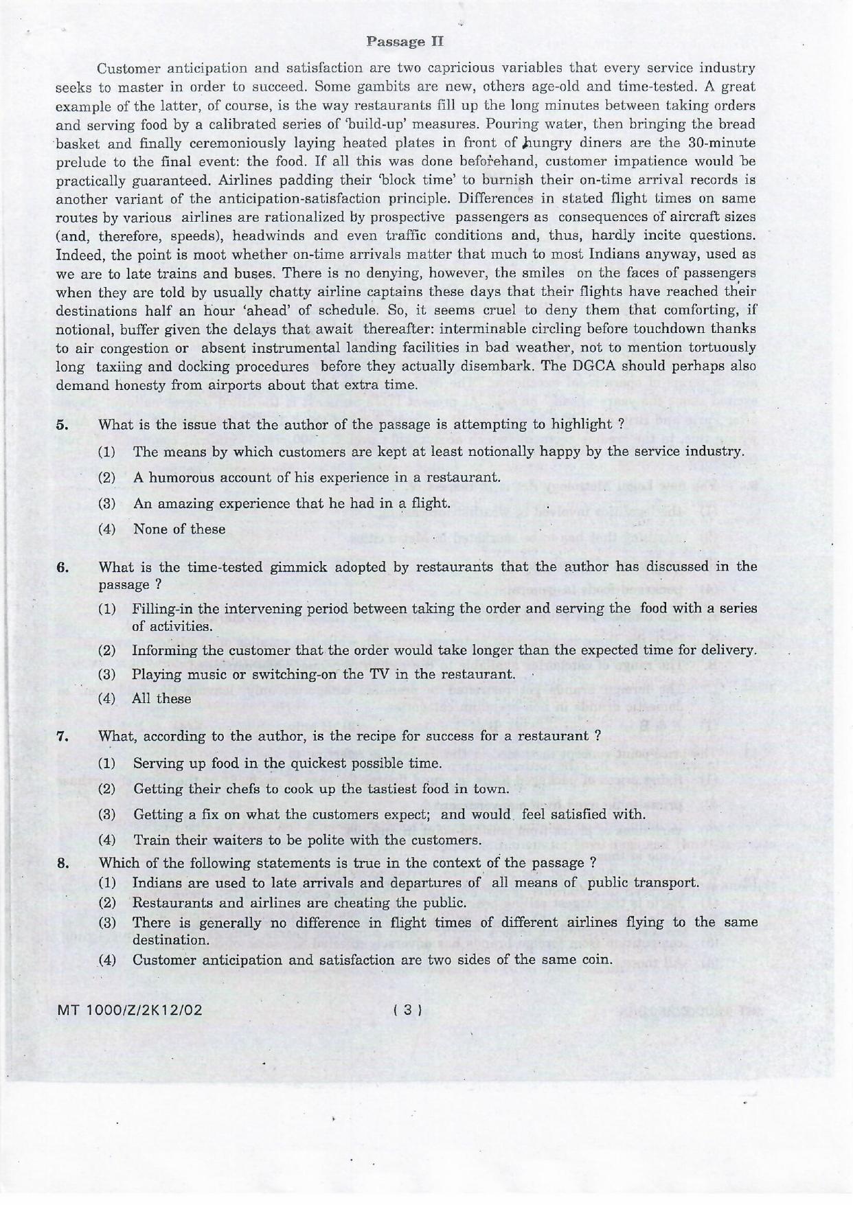 NIFT 2012 Combined Sample Paper - Page 69