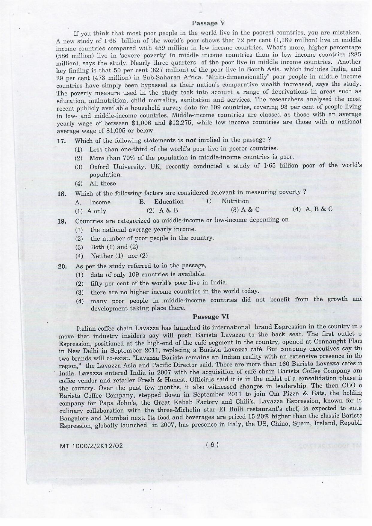 NIFT 2012 Combined Sample Paper - Page 71