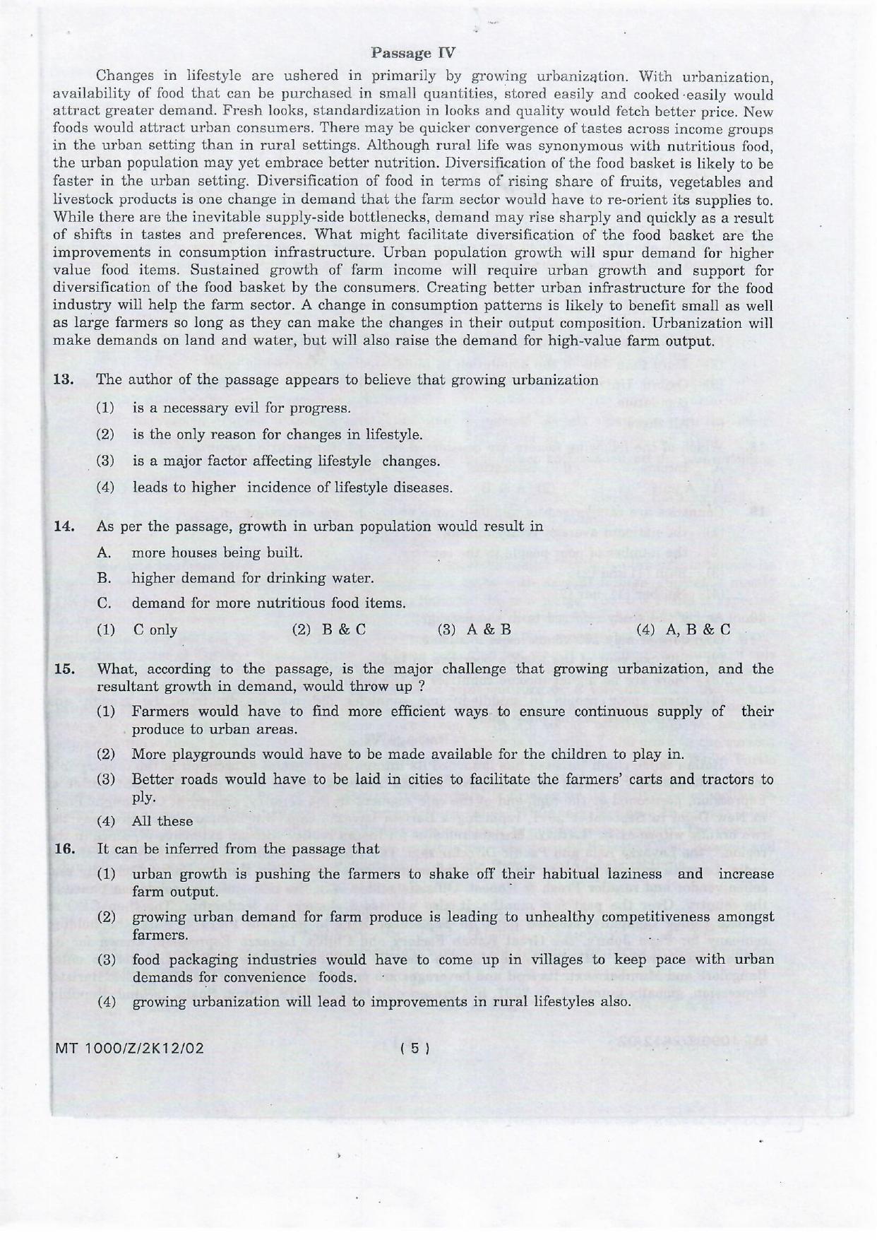 NIFT 2012 Combined Sample Paper - Page 72