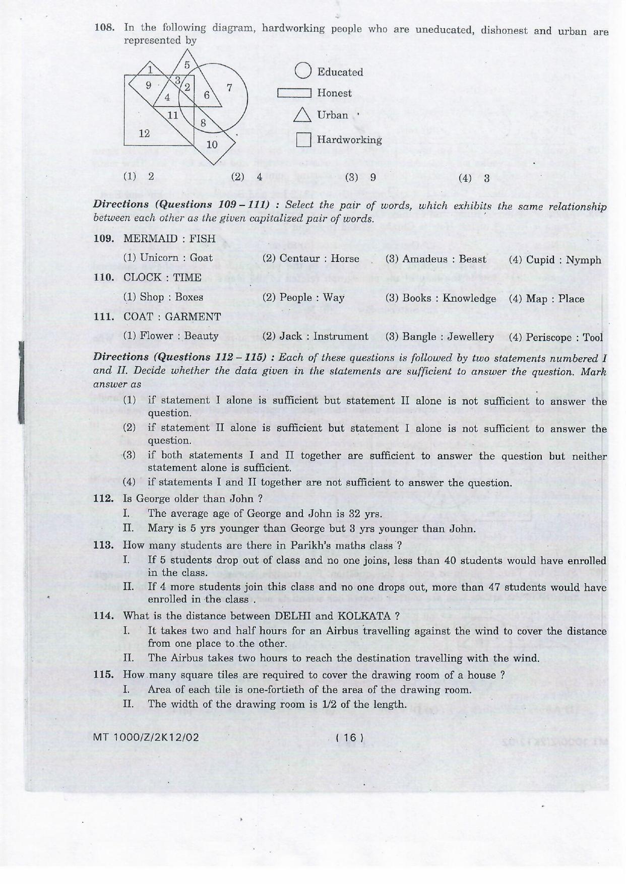 NIFT 2012 Combined Sample Paper - Page 82