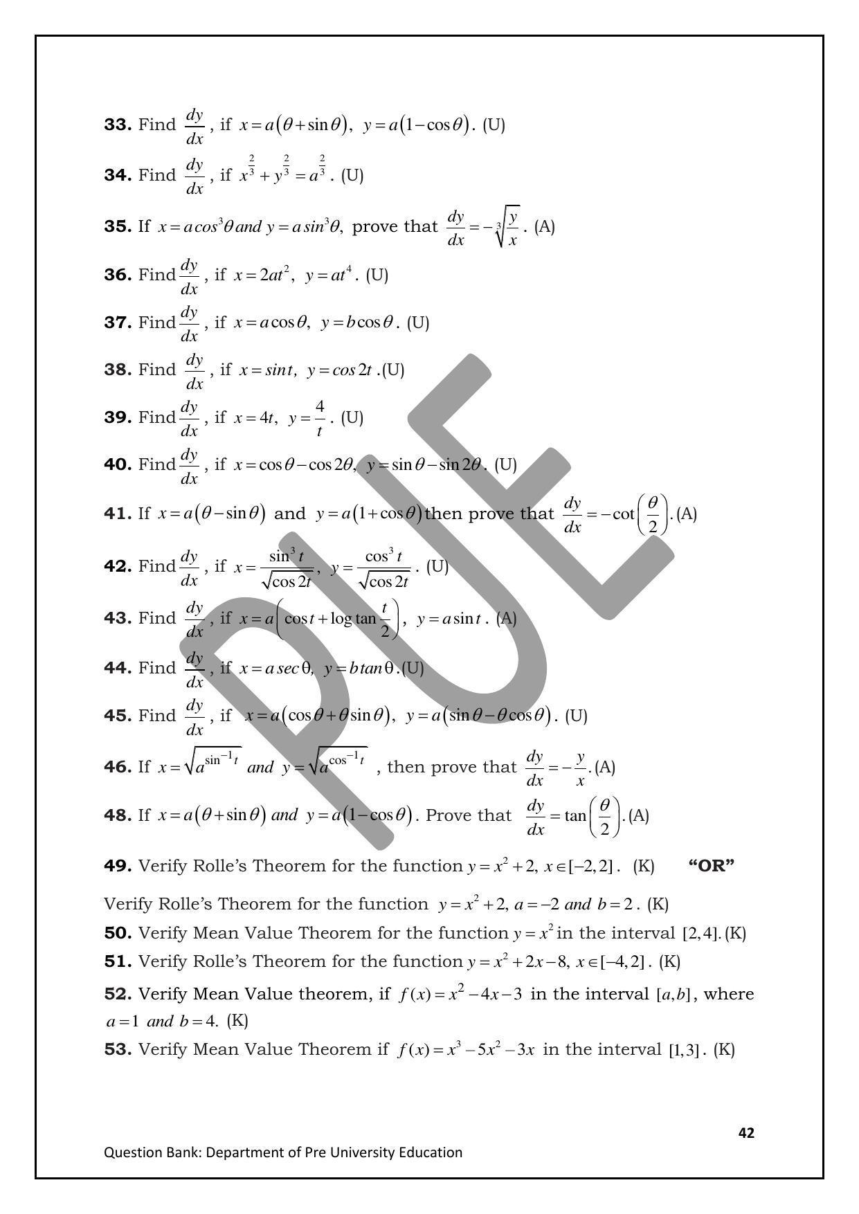 Karnataka 2nd PUC Question Bank for Mathematics - Page 42