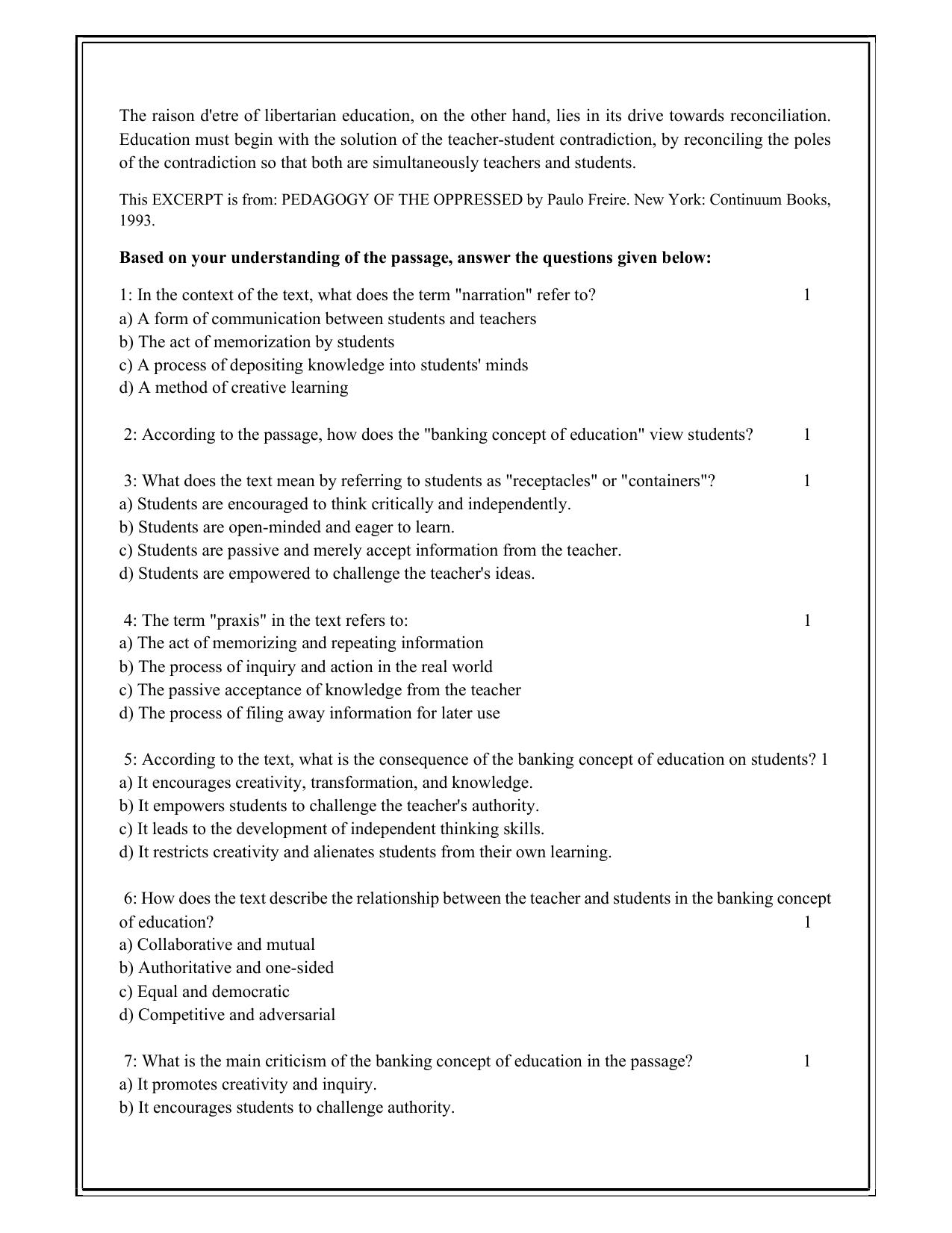 Edudel Class 11 English Practice Papers-1 (2023-24) - Page 2