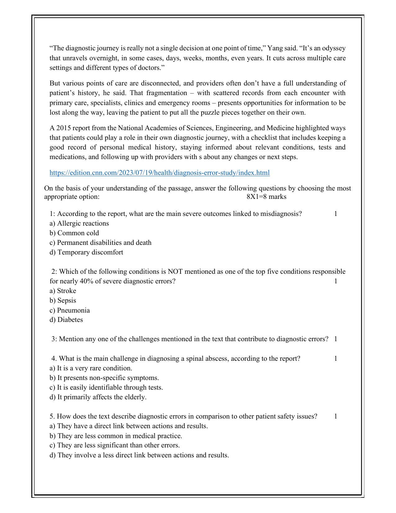 Edudel Class 11 English Practice Papers-1 (2023-24) - Page 4