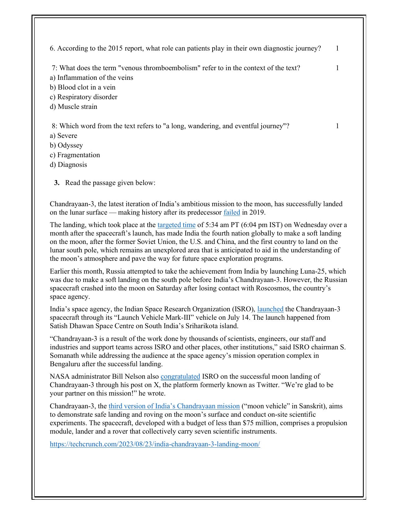 Edudel Class 11 English Practice Papers-1 (2023-24) - Page 5