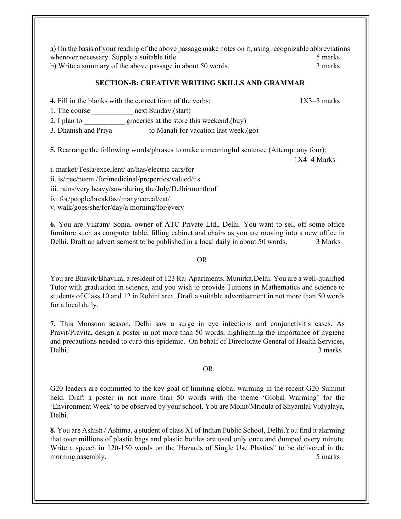 Edudel Class 11 English Practice Papers-1 (2023-24) - Page 6