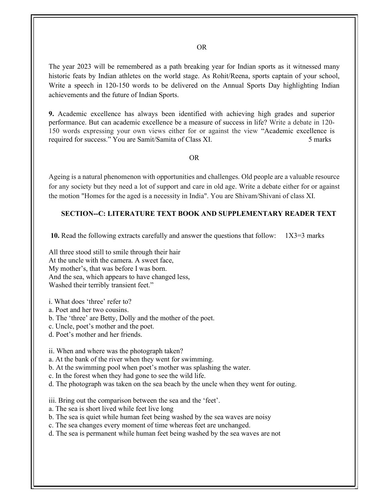 Edudel Class 11 English Practice Papers-1 (2023-24) - Page 7