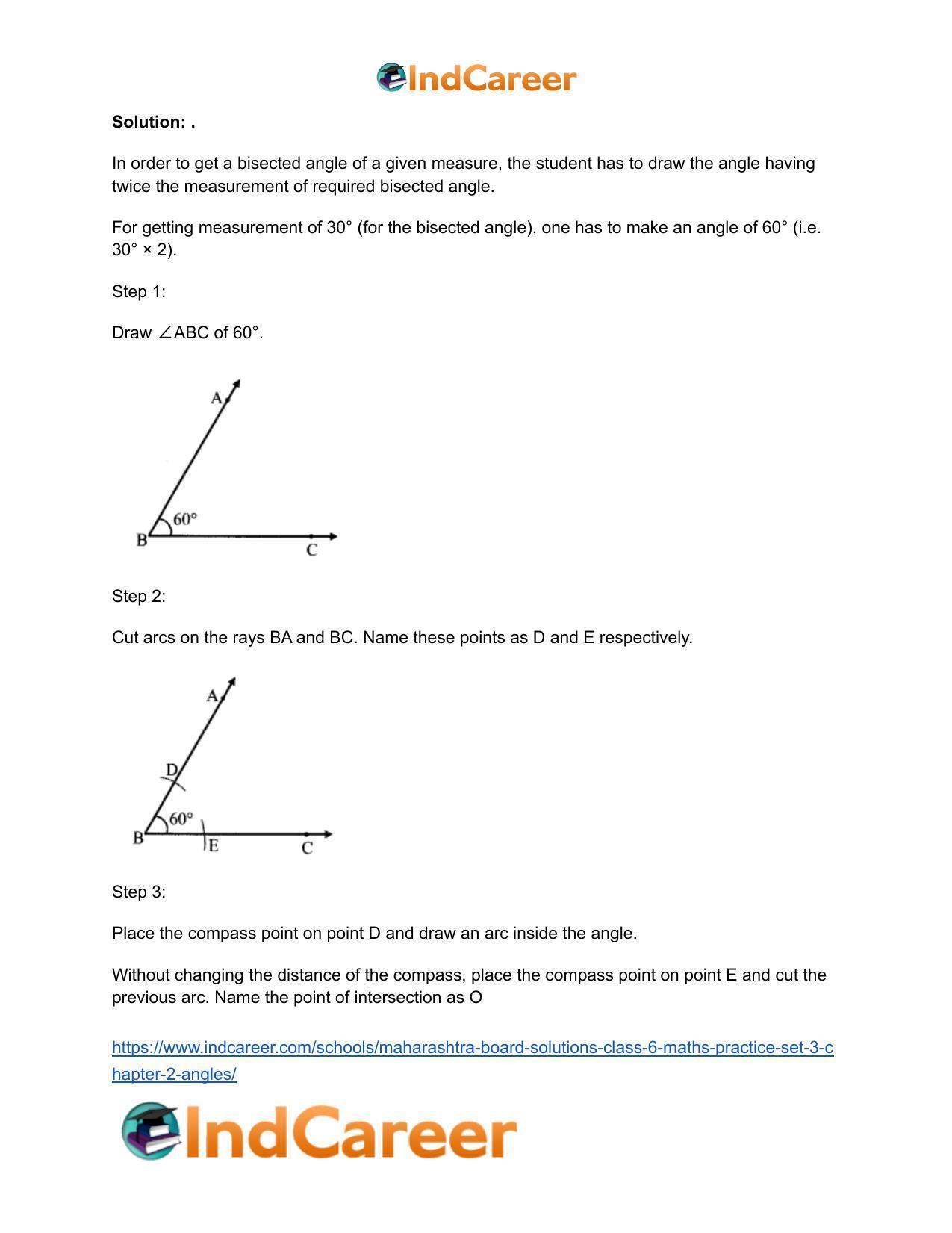 Maharashtra Board Solutions Class 6-Maths (Practice Set 3): Chapter 2- Angles - Page 3