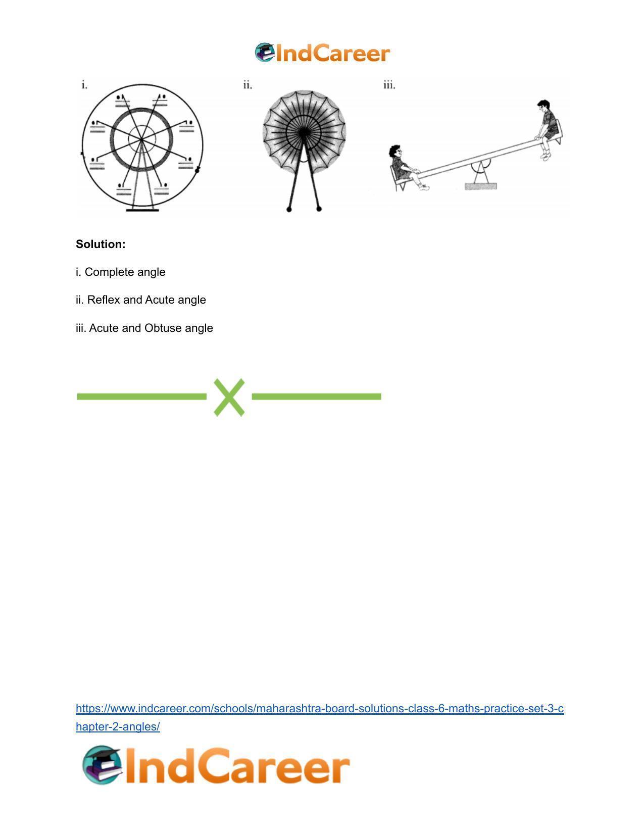 Maharashtra Board Solutions Class 6-Maths (Practice Set 3): Chapter 2- Angles - Page 7
