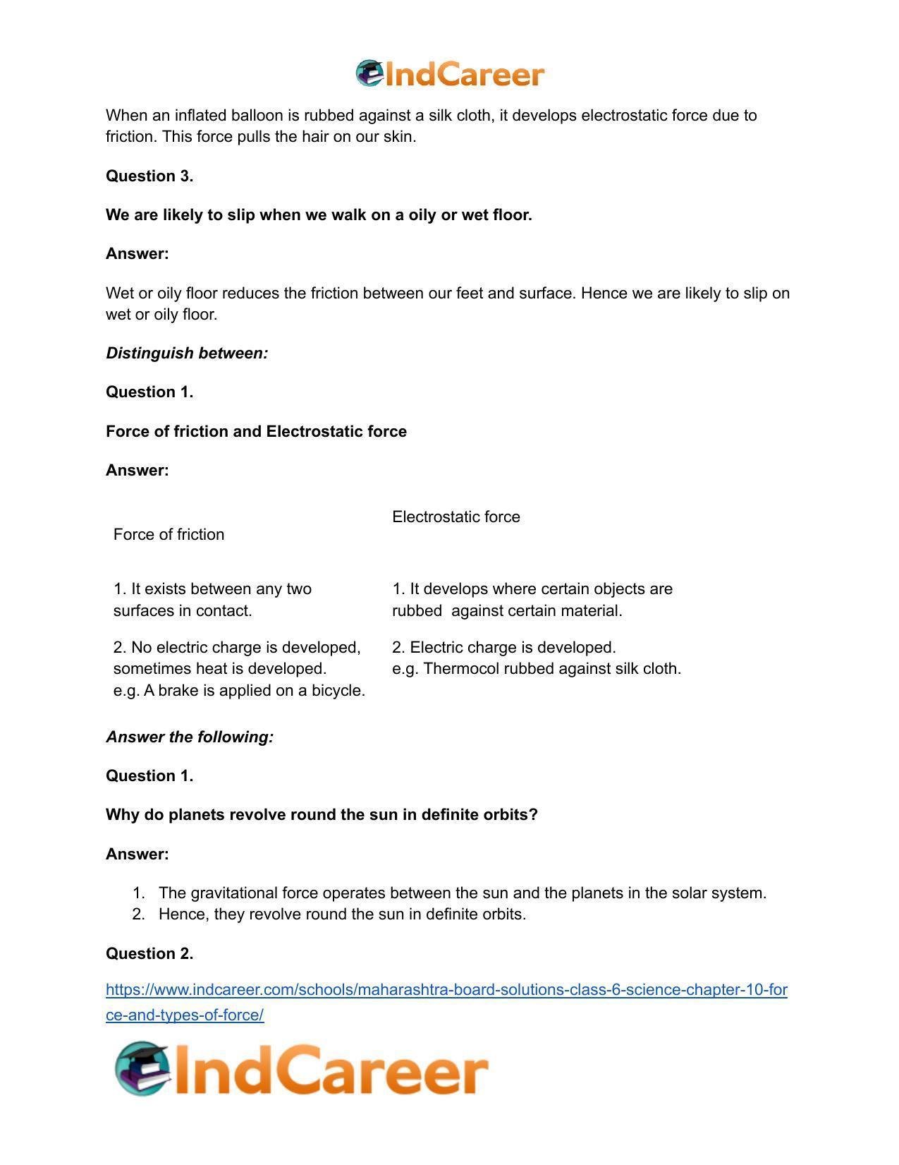 Maharashtra Board Solutions Class 6-Science: Chapter 10- Force and Types of Force - Page 14