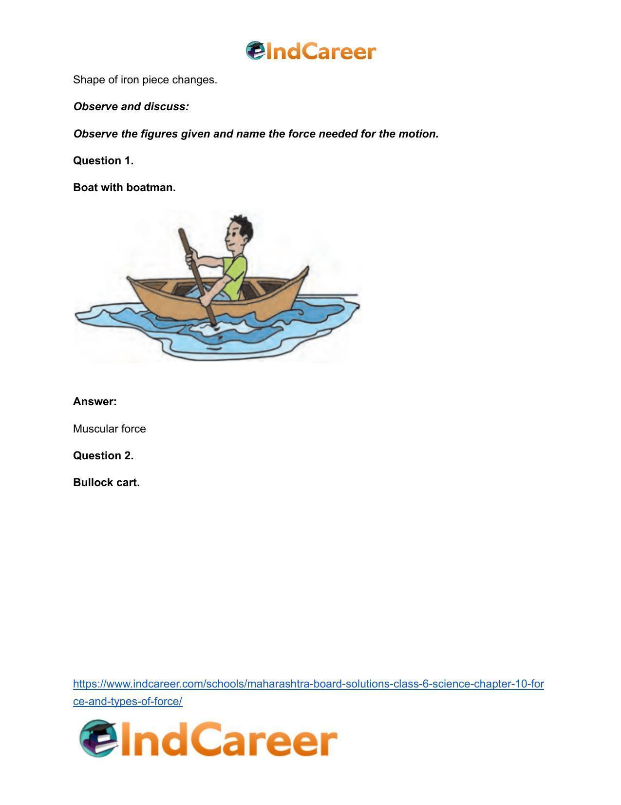 Maharashtra Board Solutions Class 6-Science: Chapter 10- Force and Types of Force - Page 16