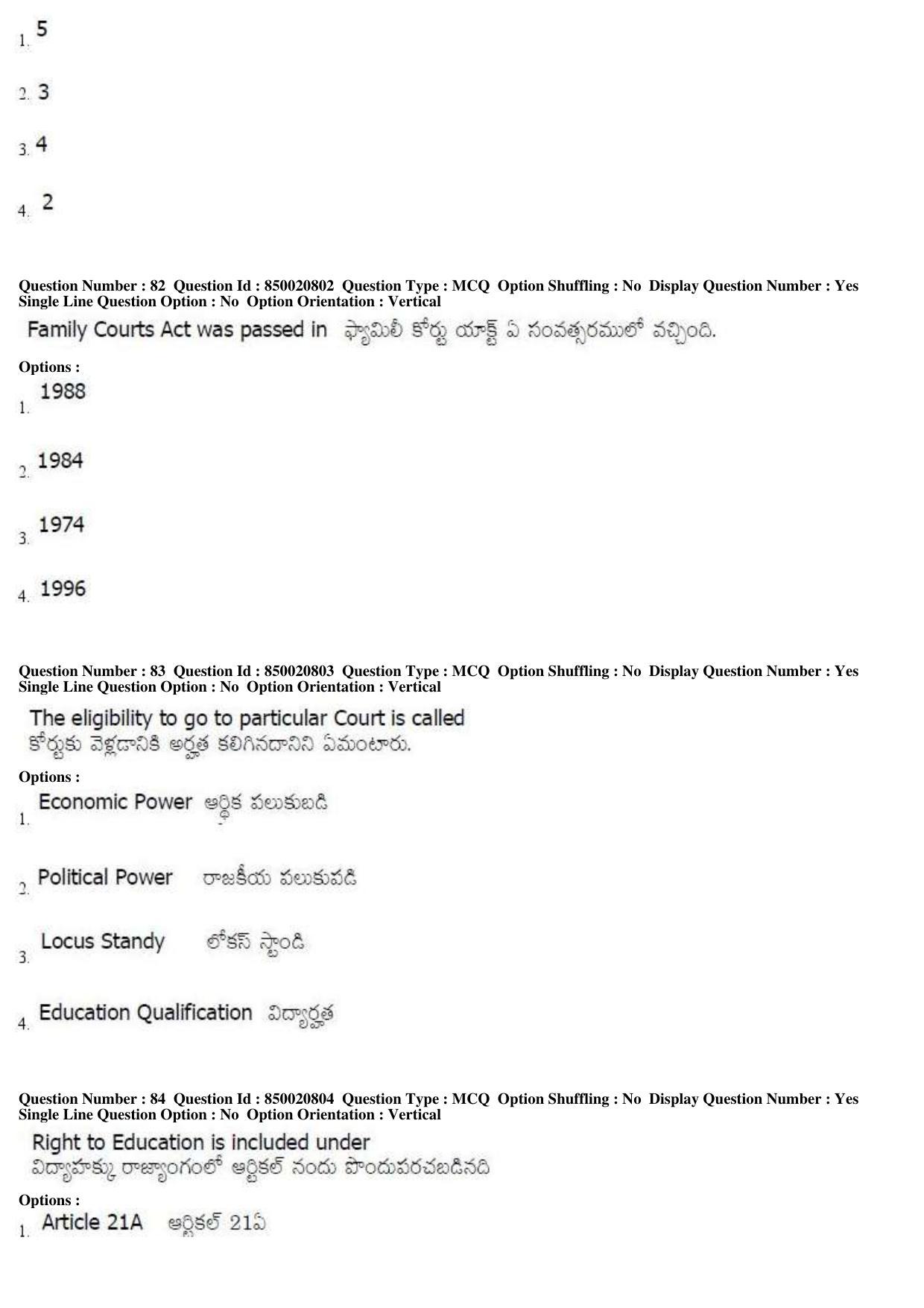AP LAWCET 2019 - 3 Year LLB Question Paper With Keys - Page 29