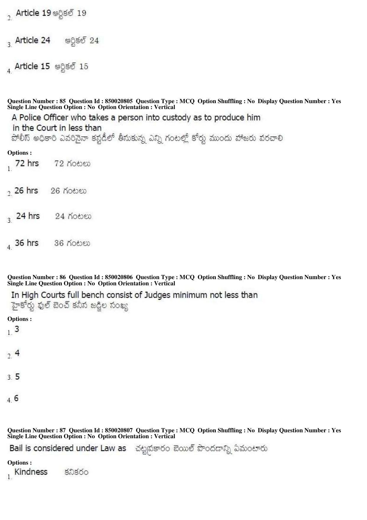AP LAWCET 2019 - 3 Year LLB Question Paper With Keys - Page 30