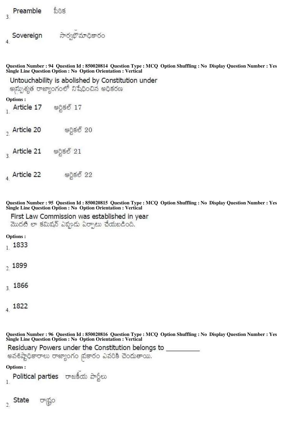 AP LAWCET 2019 - 3 Year LLB Question Paper With Keys - Page 33