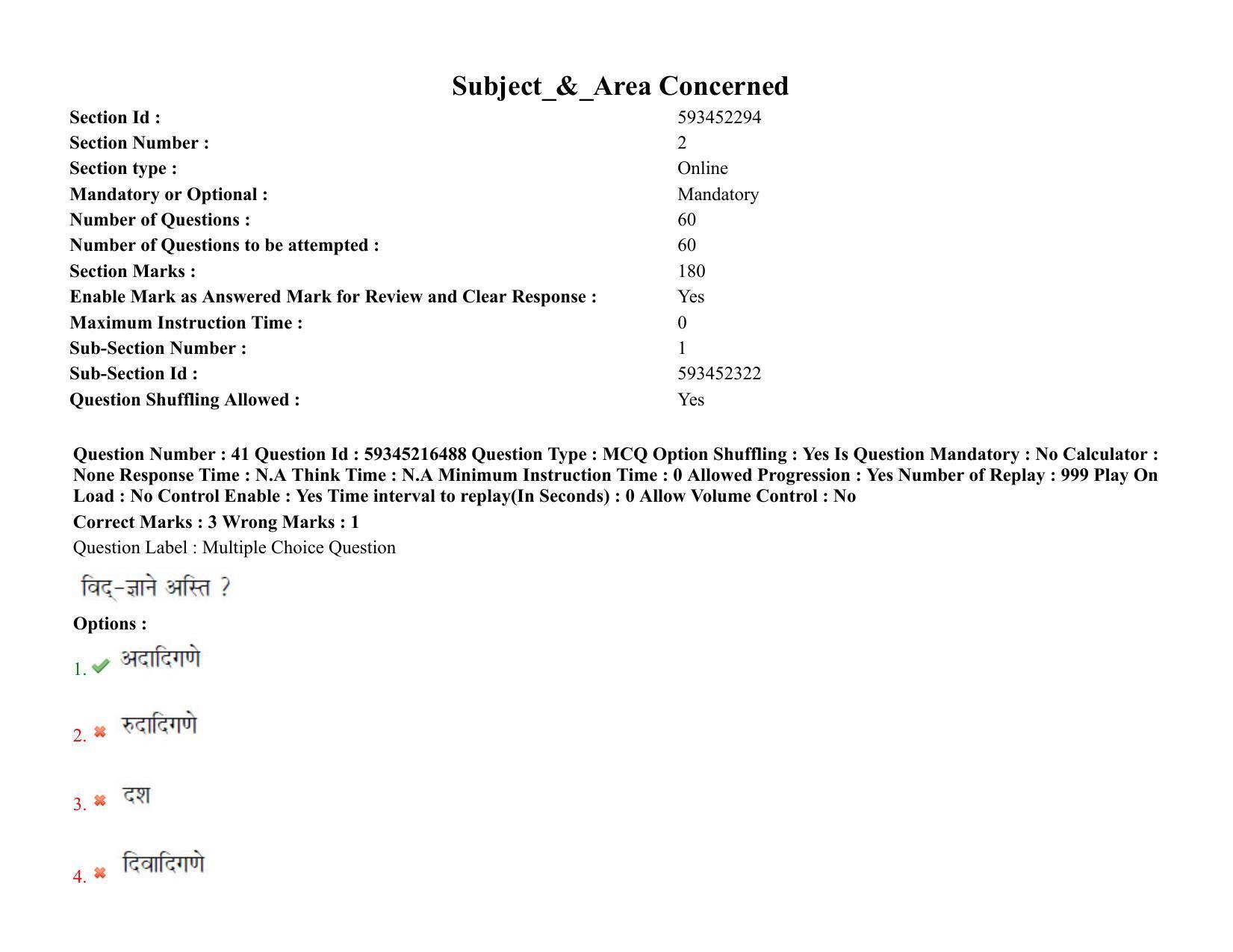 BHU RET Rigveda 2021 Question Paper - Page 36